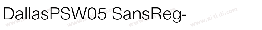 DallasPSW05 SansReg字体转换